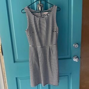Merona Black and White Striped Sleeveless Dress